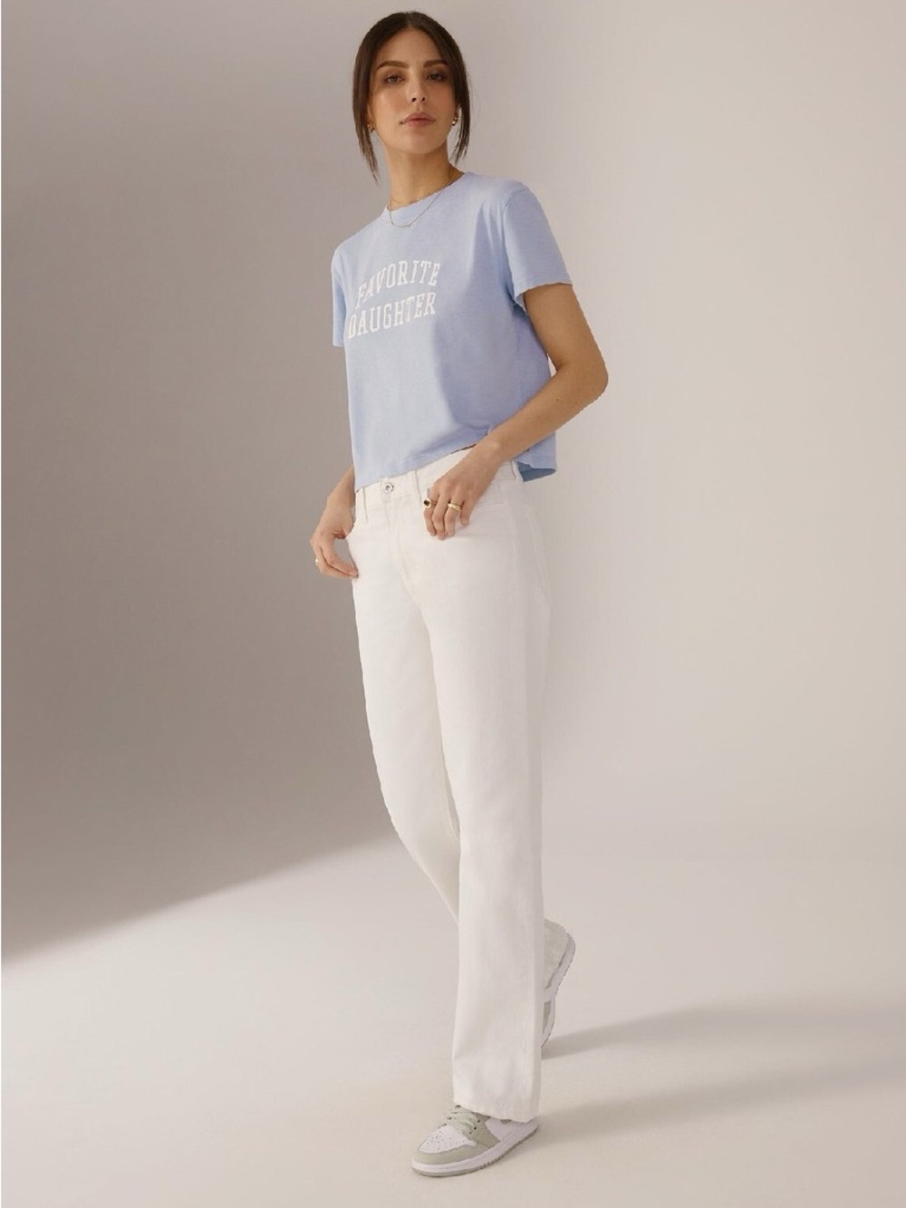 Favorite Daughter Straight-Leg Jeans in White